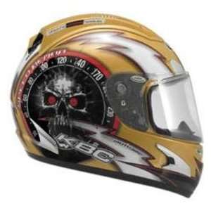   KBC FORCE RR SPEED DMN GLD MD MOTORCYCLE Full Face Helmet: Automotive