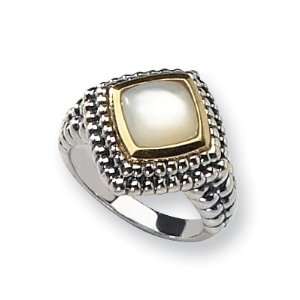  Mother of Pearl Ring Size 6   Sterling Silver: Jewelry