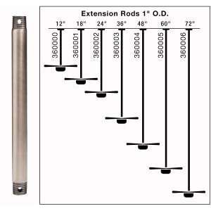   12 Downrod, Antique Marble with Silver Highlights