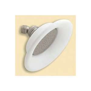 Sunrise Specialty Porcelain Trimmed Showerhead 73 N Polished Nickel