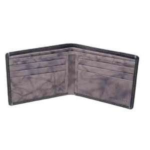  Milano Leather billfold wallet, Black/Grey