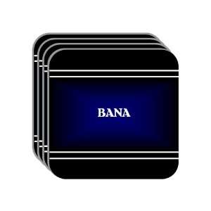 Personal Name Gift   BANA Set of 4 Mini Mousepad Coasters (black 