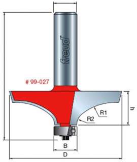   Table Edge & Handrail Router Bit with 1/2 Inch Shank: Home Improvement