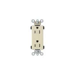  LEVITON TDR15 I Recep,Duplex,Decora,5 15R,Tamper Res,IV 