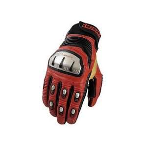  ICON TiMax TRX Short Motorcycle Gloves RED 2XL Automotive