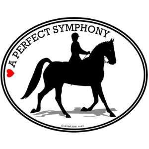 HORSE Bumper Sticker   A PERFECT SYMPHONY   Dressage horse decal   Can 
