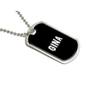  Gina   Name Military Dog Tag Luggage Keychain: Automotive