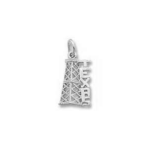  Texas Oil Rig Charm   10k Yellow Gold: Jewelry