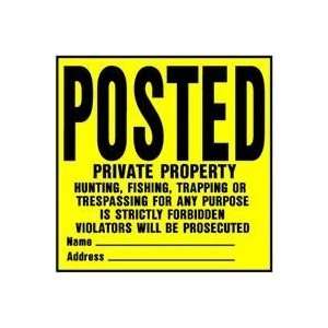 POSTED LEGAL PLASTIC SIGN: Home Improvement