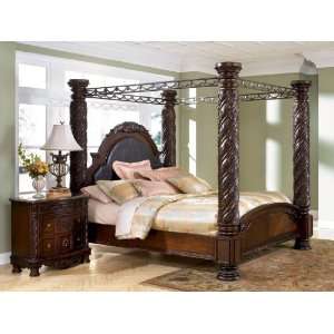  North Shore Cal King Poster Bed with Canopy: Home 