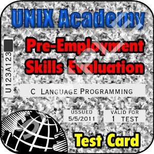  C Programming Pre Employment Evaluation Test by UNIX 