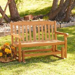  Teak Glider Bench