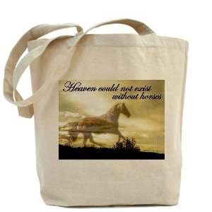  Horses in Heaven Funny Tote Bag by CafePress: Beauty