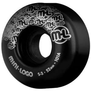  Mini Logo S3 Wheels 52mm 101A Black (Set of 4): Sports 