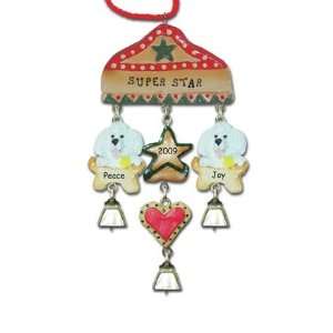  White Poodle Dog Christmas Ornament: Home & Kitchen