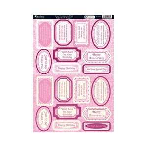  Seasons Die Cut Punch Out Sheet: Lace Sentiments Pink 