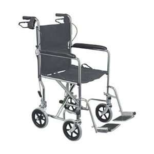  Standard Steel Transport Chair with Hand Brakes: Health 