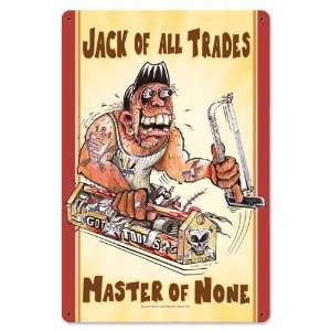  Jack Of All Trades Vintaged Metal Sign: Home & Kitchen