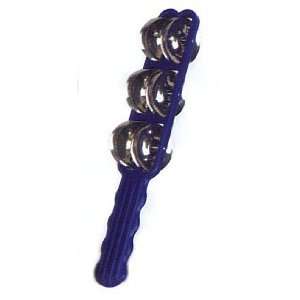  JS1 Jingle Stick 3 bell rows   Blue Musical Instruments