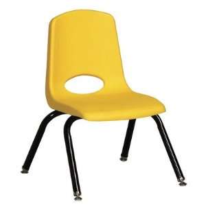 ECR4Kids ELR 1193 12 School Stack Chair with Black Legs Color: Yellow 