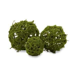  Rattan Decorative Balls Spheres Accent   Set of 3
