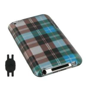 Blue Check Design Snap On Hard Case for Apple iPod Touch 