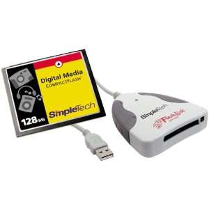  SimpleTech STI CF/128RDR 128MB CompactFlash Card & USB 
