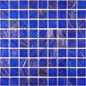   Blue Gem Solid Glossy Glass Tile   13911: Home Improvement