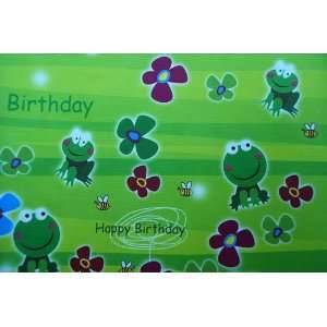  Gift Wrapping Paper   Happy Birthday Frogs: Everything 