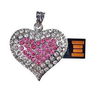  8GB Heart Shape U Disk USB Flash Memory Drive with 