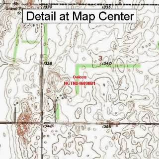  USGS Topographic Quadrangle Map   Oakes, North Dakota 