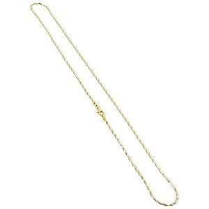  18 KT Gold over Sterling Silver Vermeil Two Tone 1mm Snake Chain 