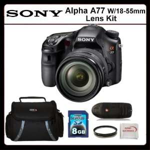 18 55mm Lens Includes: Sony Alpha A77 Digital Camera with Sony 18 