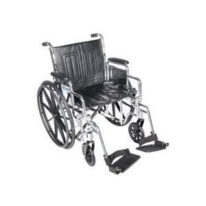 Chrome Sport Wheelchair   18 Seat Width, Fixed Arms, Swing Away 