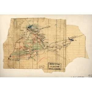  1860s Civil War map of Orange, Virginia: Home & Kitchen