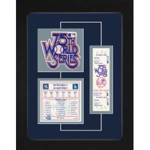 1978 World Series Replica Ticket & Patch Frame   New York Yankees 