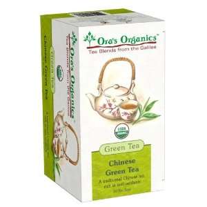  Oras Organics Green Chinese Tea, 20 Bg (Pack of 8): Health 