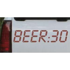 Beer 30 Funny Car Window Wall Laptop Decal Sticker    Brown 5in X 22 
