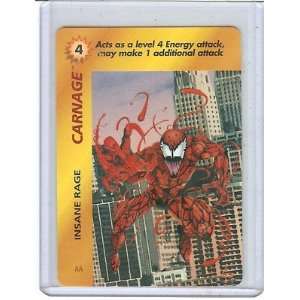    1995 MARVEL FLEER OVERPOWER CARNAGE INSANE RAGE 4 