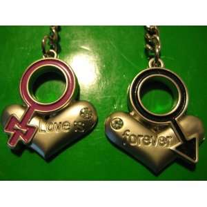  KBF52031 Love heart for couple keychain   Gift for couples 
