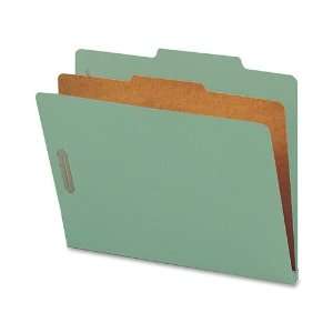 NATSP17203   Classification Folders,w/ Fstnrs,1 Dvdr,Letter,10/BX,GN