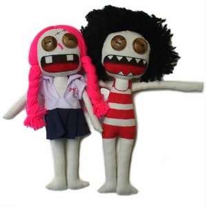  Zombie Schoolgirl and Boyfriend Cloth /Canvas Rag Doll 