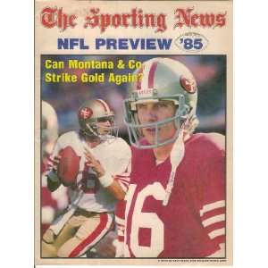   News 1985 NFL Football Preview Insert Section (Joe Montana) Sports