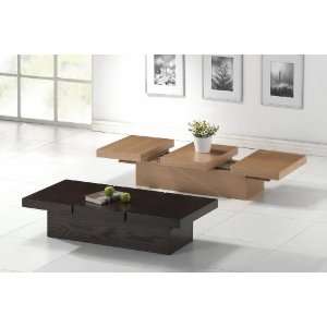 Modern Furniture  Cambridge Brown Wood Modern Coffee Table with Hidden 