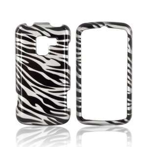  Black Silver Zebra Hard Plastic Case Snap On Cover For LG 
