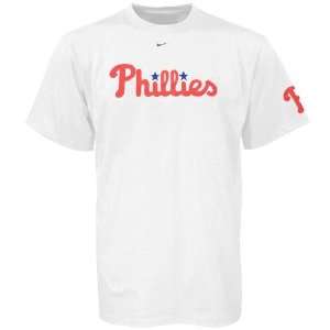   Nike Philadelphia Phillies White Practice T shirt: Sports & Outdoors