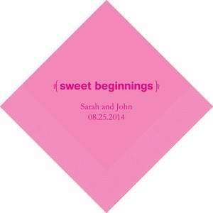  Sweet Beginnings Printed Napkins 