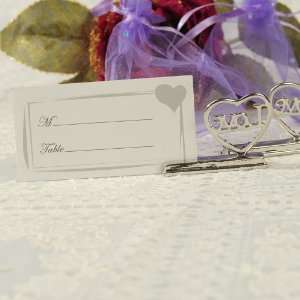  Artwedding Love Heart Silver Place Card Holder Wedding 