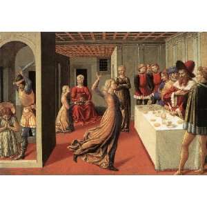   24x36 Inch, painting name The Dance of Salome, By Gozzoli Benozzo