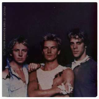 The Police   Group Shot on Blue   RETRO AUTHENTIC 80s Sticker / Decal